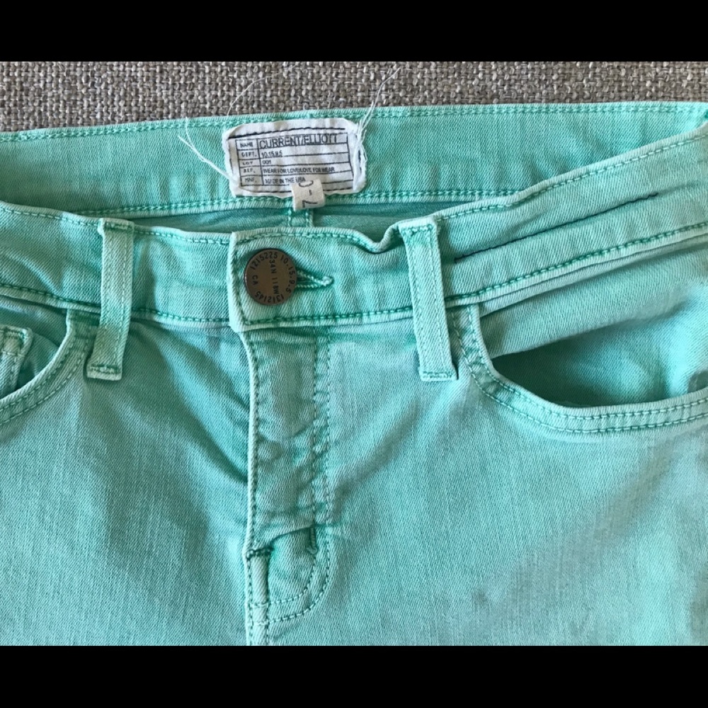 Current Elliot turquoise jeans